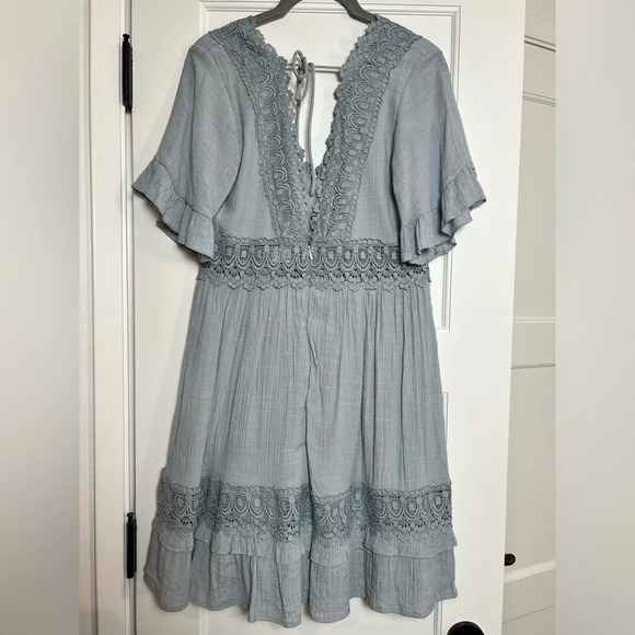 Wishlist Apparel Gray Boho Dress (Medium) - Picture 2 of 4